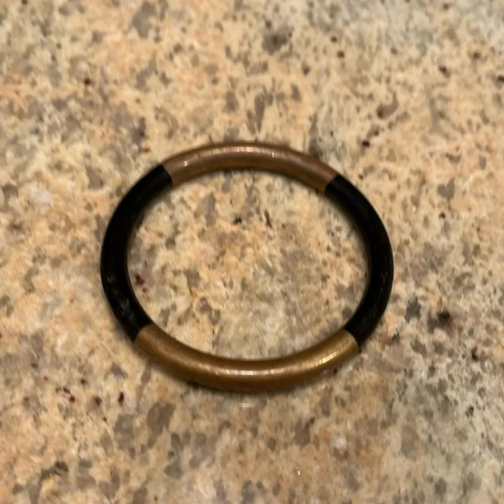 Vintage Color block Gold and black handmade